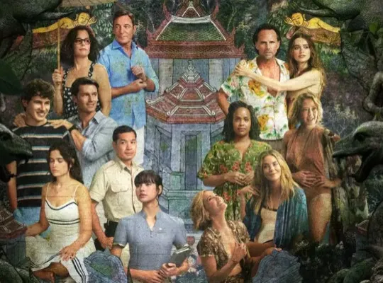 The fourth season of 'The White Lotus' will be filmed on the French Riviera. () — poster